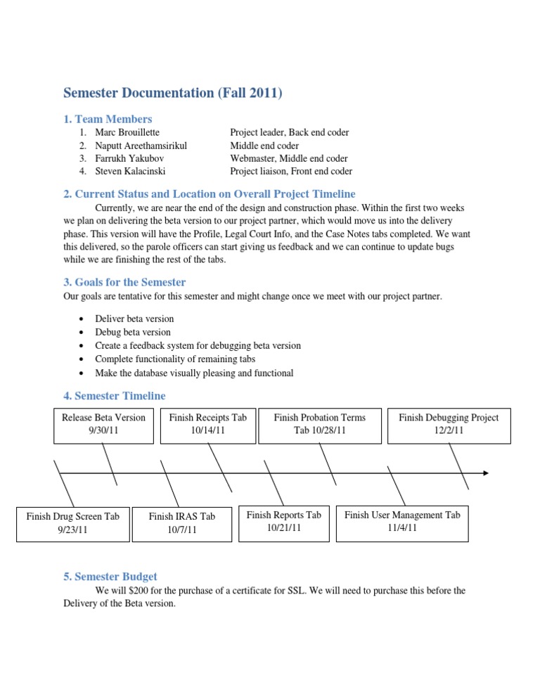 Semester Documentation | PDF