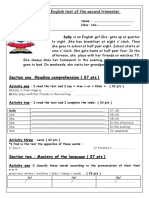 1MS - The Second English Test of The Second Trimester - 2G - BY Widad Oudissa