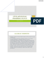 OTOLARYNGEAL PHARMACOLOGY