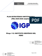 Plan Estratégico Institucional Igp (Instituto Geofisico Del Peru)
