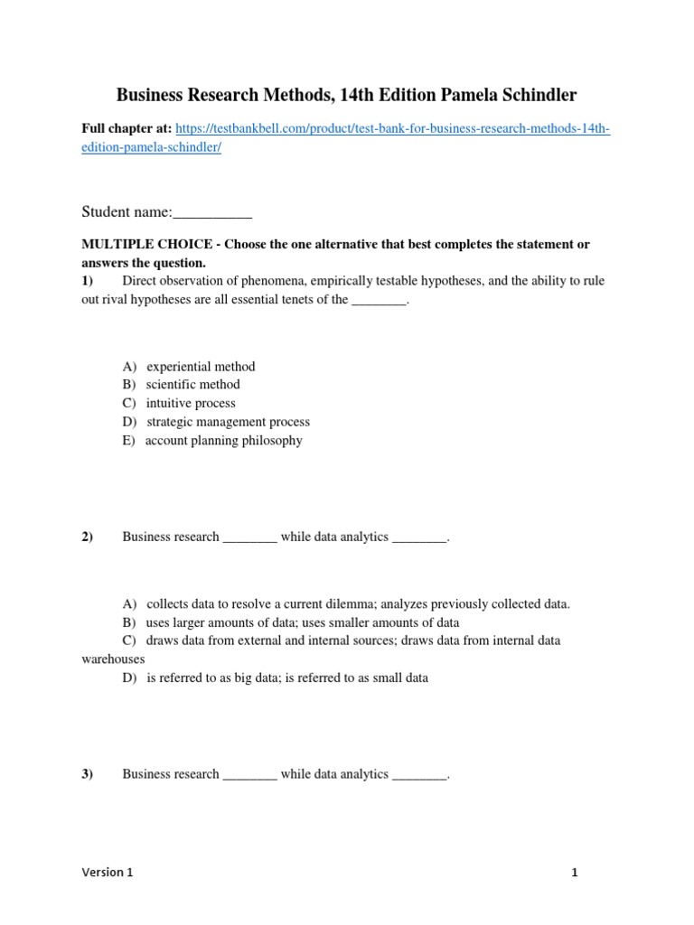test-bank-for-business-research-methods-14th-edition-pamela-schindler-pdf