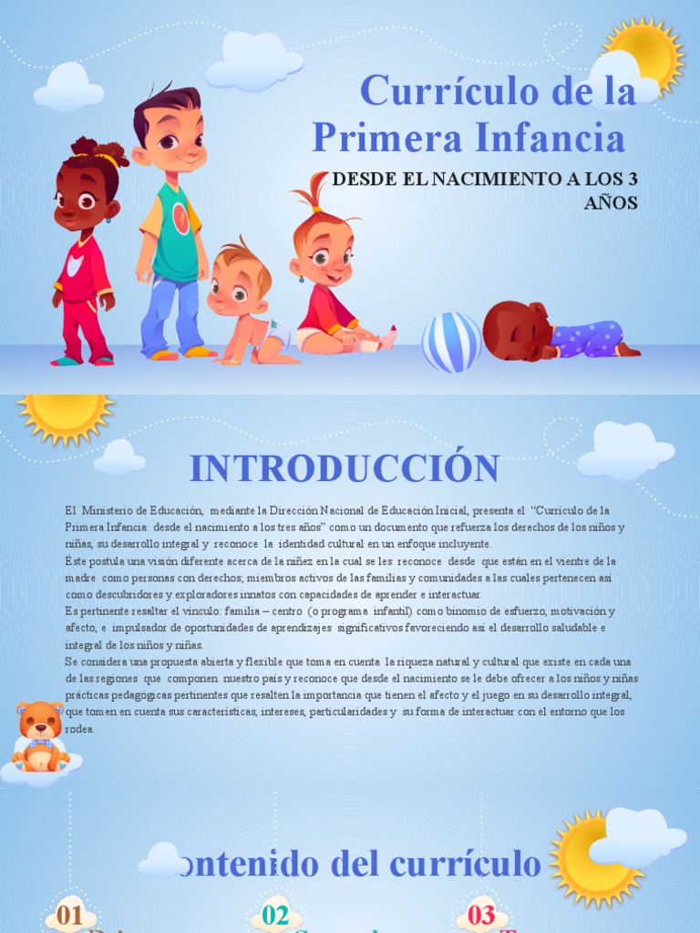 Currículo de la Primera Infancia 0-3 Años | PDF | Educación de la ...