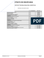 Extrato de Disciplinas: Superior de Tecnologia em Logística