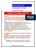 NIOS Class 10 PSYCHOLOGY (222) TMA