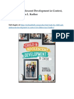 Test Bank For Child and Adolescent Development in Context 1st Edition Tara L Kuther