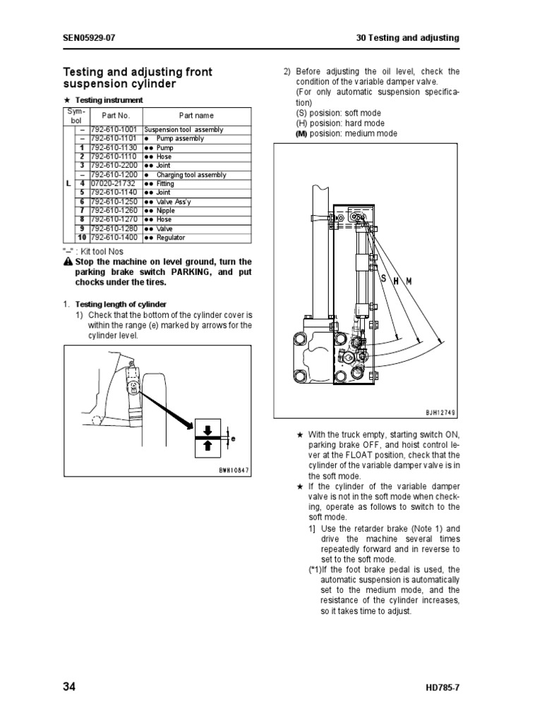 Ajuste Suspension HD785-7 | PDF | Valve | Pump