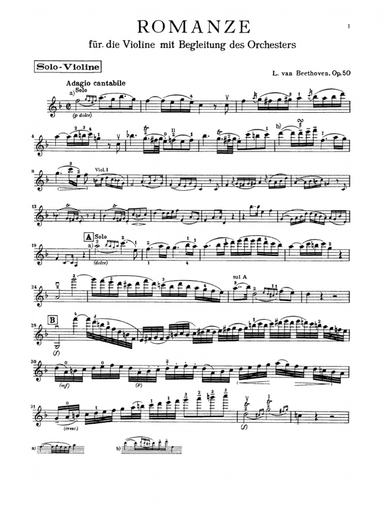 Image Result For Romance In F Major Op Beethoven Ludwig Van Imslp