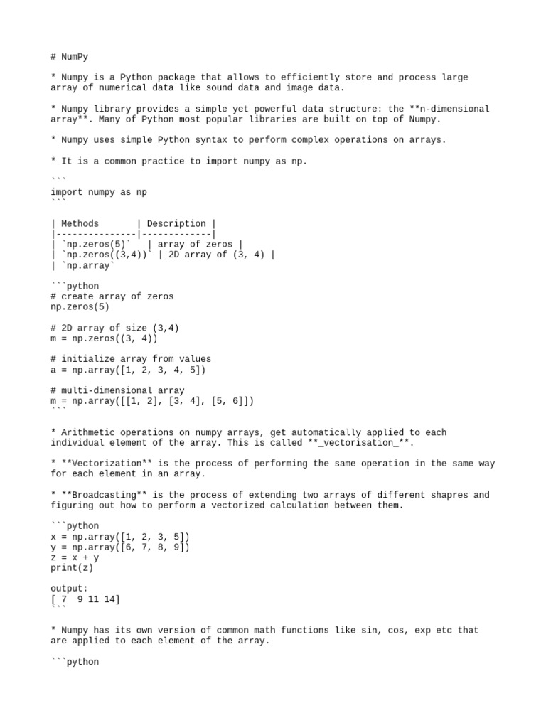 Num Py | PDF | Computer Programming | Computing