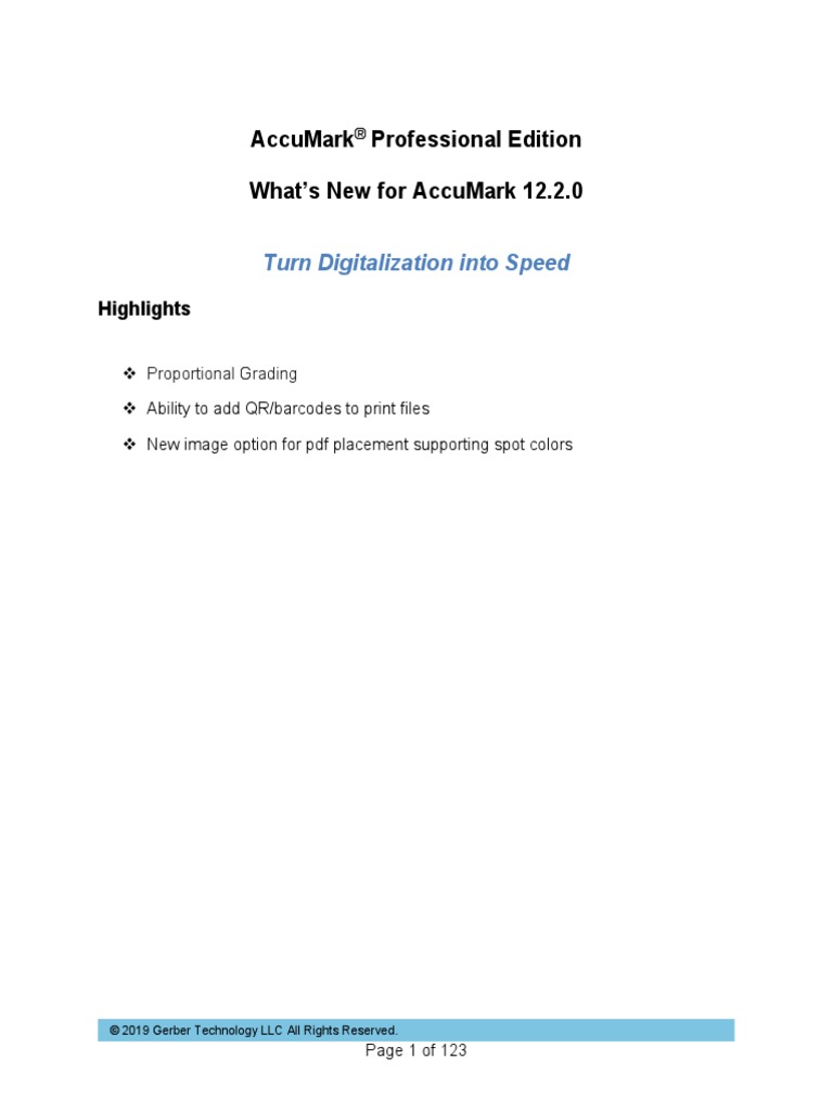 Accumark version 12 | PDF