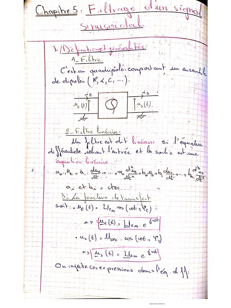 Filtrage D - Un Signal Sinusoidal | PDF