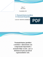 TGD - Curs 7 - Normativitate - Sist - dr.2021