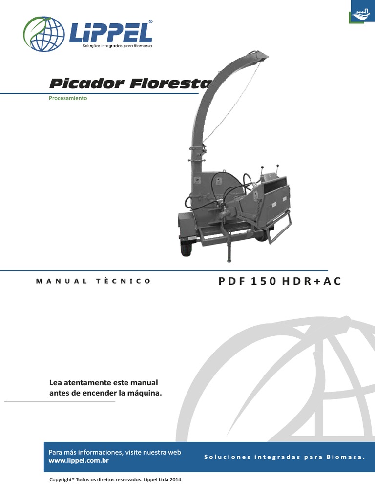Manual PDF 150 HDR+AC (Lippel Metalmecânica) | PDF | Trator | Parafuso
