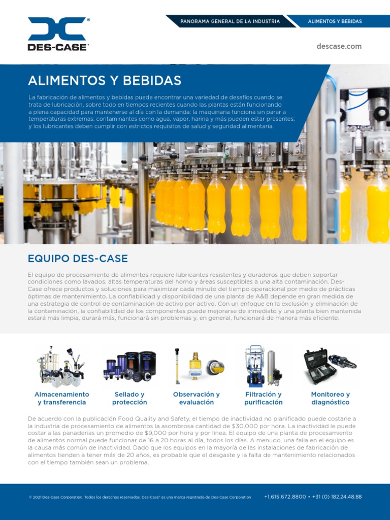 DesCase FoodandBeverageIndustryOverview ESM PDF Alimentos