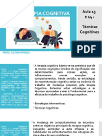 PSICOTERAPIA COGNITIVA AULAS 13 e 14