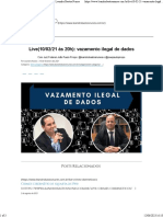 Live (10 - 02 - 21 Às 20h) Vazamento Ilegal de Dados - Leandro Bastos Nunes