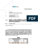 CITE 637 SOLICITUD DE COBRO INTERMUNICIPAL G.A.M. CLIZA SEGUNDO TRIMESTRE (Abril, Mayo y Junio) 2022.