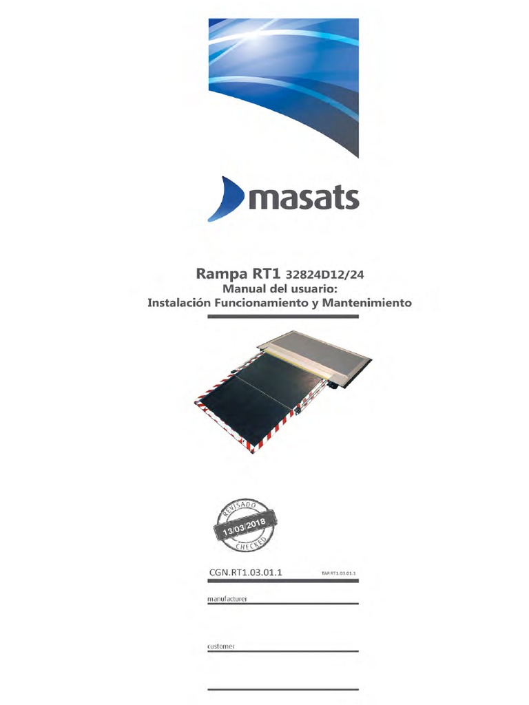 Plan de Mantenimento Rampa Masats | PDF | Tornillo | Bienes manufacturados