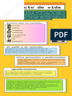 Infografia Proyecto de Vida 3d Risografia Morado Azul