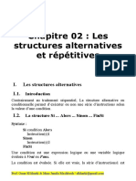 Chapitre 02 - Les Structures Alternatives Et Repetitives