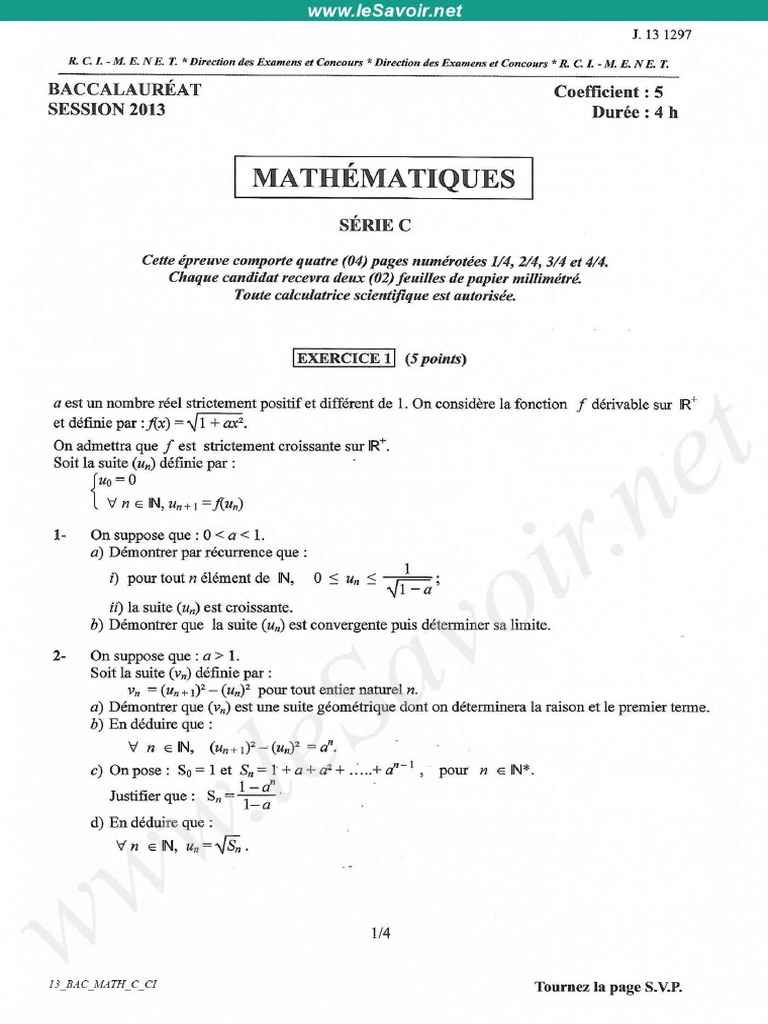 Bac Math C Ci | PDF