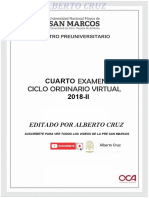 4to Examen Pre San Marcos Ciclo Ordinario 2018-II