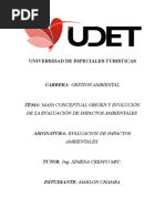 Origen y Evolución de La Evaluación de Impactos Ambientales-Marlos Chamba