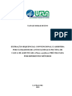 DISSERTAÇÃO - Extração Sequencial Convencional e Assistida Por Ultrassom de Antocianinas e Pectina de Casca de Jabuticaba (Plinia Cauliflora) Pré-Tratada Por Diferentes Métodos