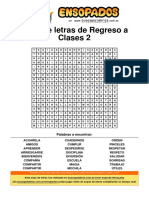 Sopa de Letras de Regreso A Clases - 2