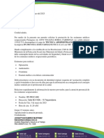 Carta Examenes Medicos Ocupacionales de Preingreso - Anyi Yuliana Borja Cardenas