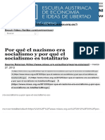 Por Qué El Nazismo Era Socialismo y Por Qué El Socialismo Es Totalitario