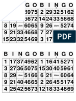 Bingo 1500 Cartas