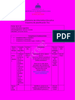 Esquequema de Sugerencia de Planificacion TIC