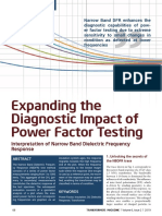 Expanding The Diagnostic Impact of Power Factor Testing: Interpretation of Narrow Band Dielectric Frequency Response
