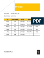 Employee Shift Schedule: Day Existing Employees Time Slot Actual Shift Assigned With