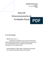 AULA05 Dimensionamento Geotecnicode Fundacoes Rasas UFV2018