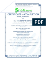 Certificate For Training
