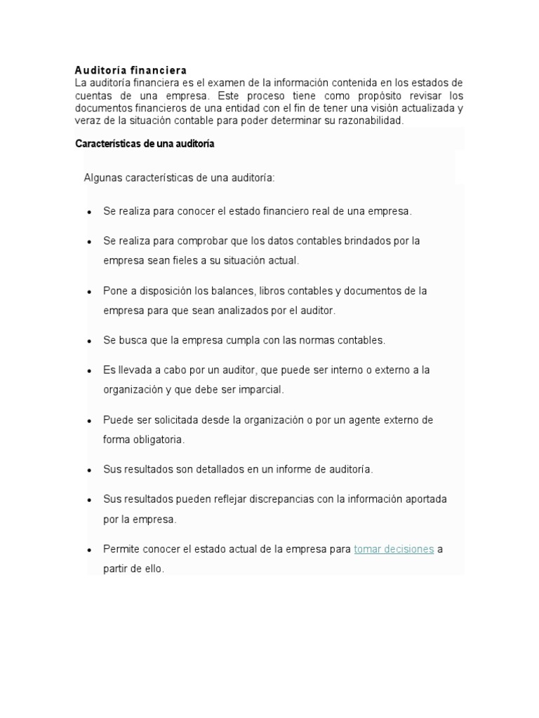 Guía Completa de Auditoría Financiera | PDF | Auditoría | Contralor