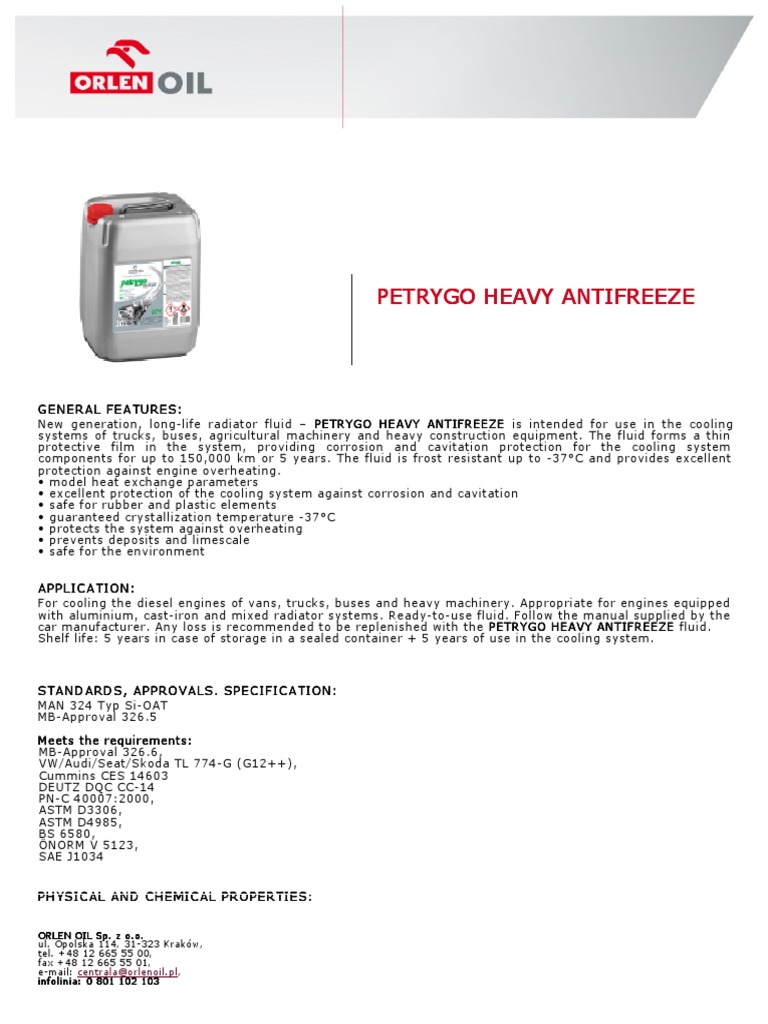 PDS PETRYGO HEAVY ANTIFREEZE PDF Corrosion Physical Sciences