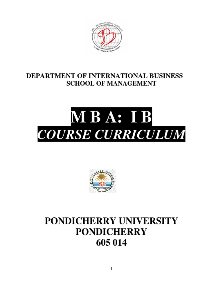 MBA in International Business Curriculum | PDF | Macroeconomics ...