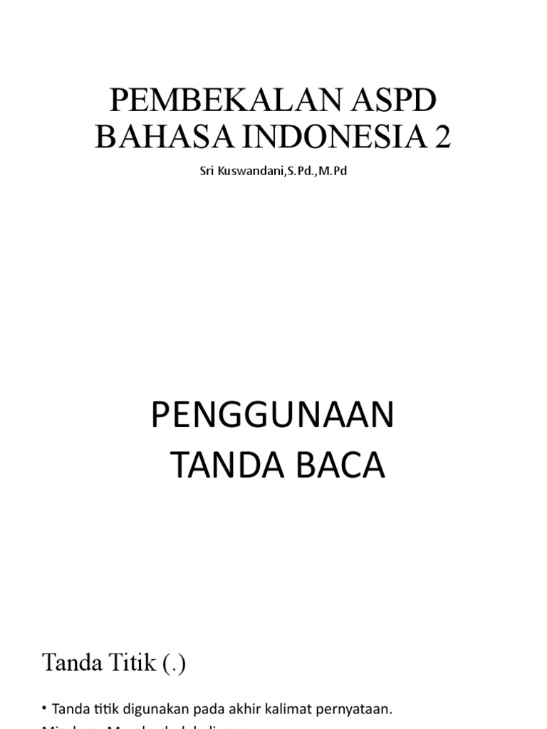 Pembekalan Aspd 2 | PDF