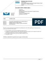 Examination Timetable P2291052qstudents - Zou.ac - ZW
