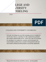 College and University Counseling