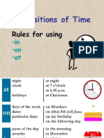 Prepositions of Time in - At - On