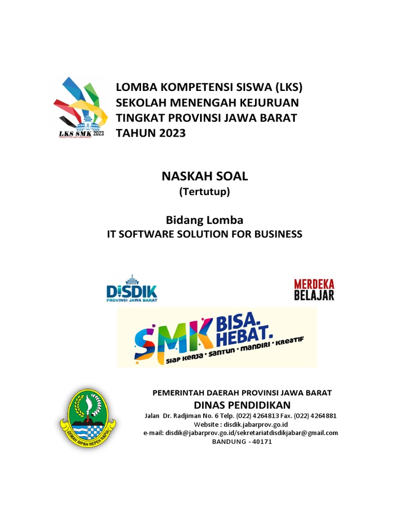 Soal Lks Provinsi 2023 Rev 2 Pdf