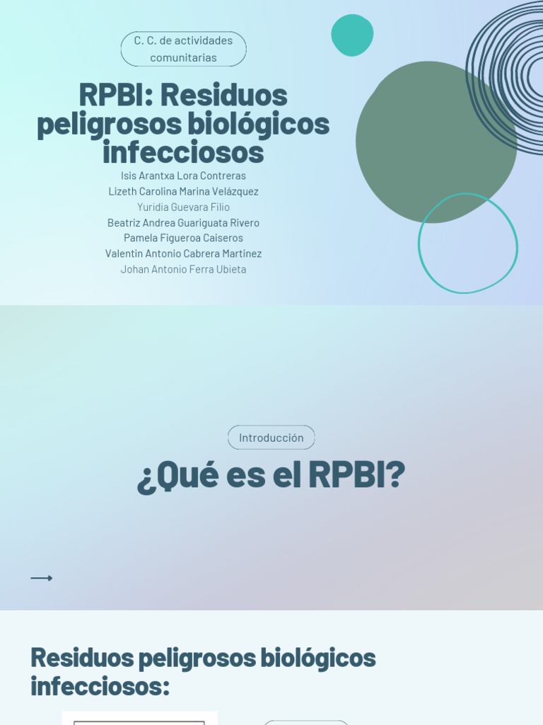 Act. 2. - RPBI Residuos Peligrosos Biológicos Infecciosos | Descargar ...