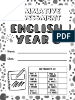 English Year 3 Summative Test