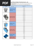 Hydraulic Pump Model Parts List | PDF | Piston | Screw