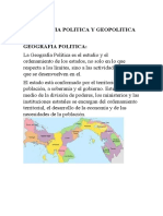 Geografia Politica y Geopolitica