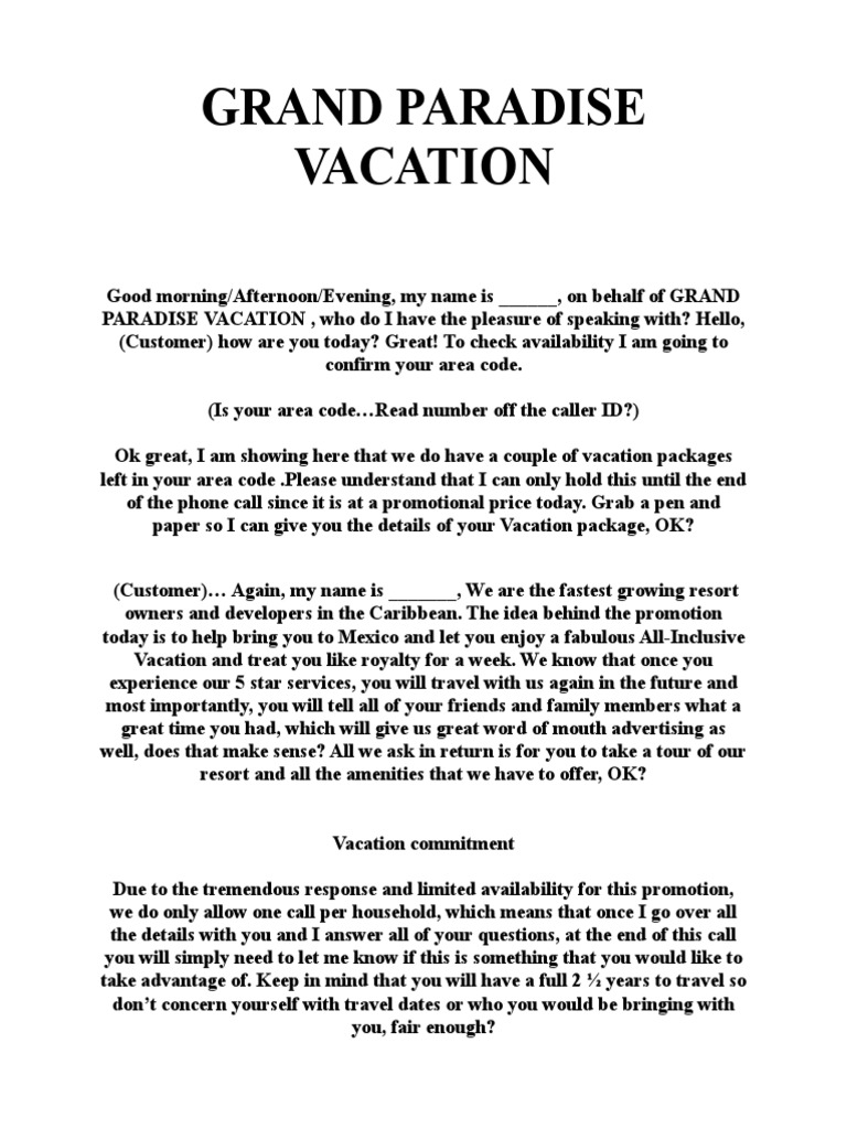 Script For Agents | PDF