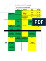 Horario de Atención Psicológica